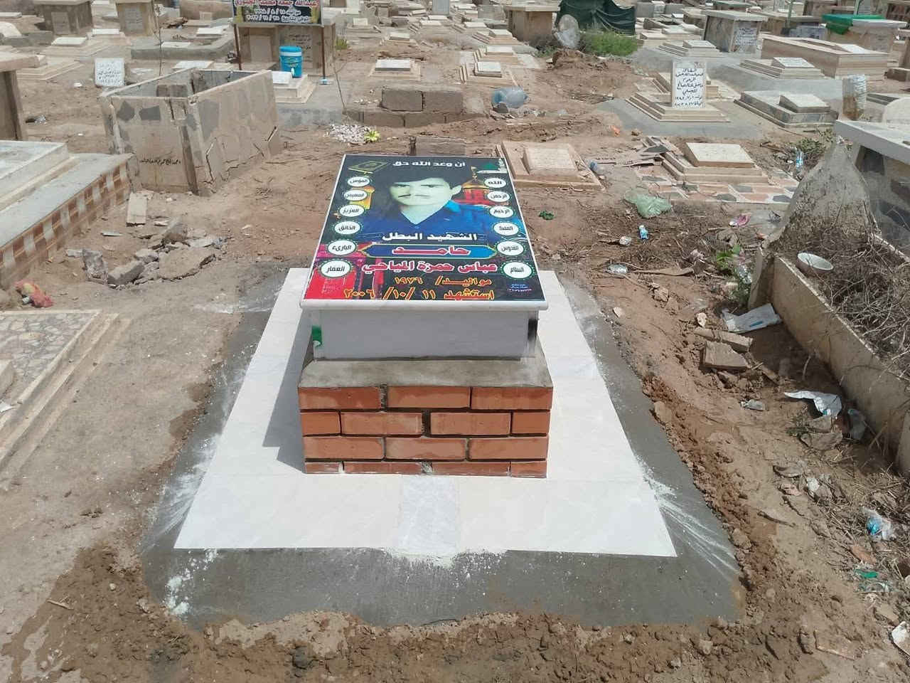 انه وعد الله حق مستعدون لبناء القبور وترميمها من مقبرت الشريف وباقي المقابر نعمل مكتب سيد طه الدفان الي حاب يرمم او يبني قبل العيد رسلني وتساب ويدلل علينه *********** وتدللون علينه
