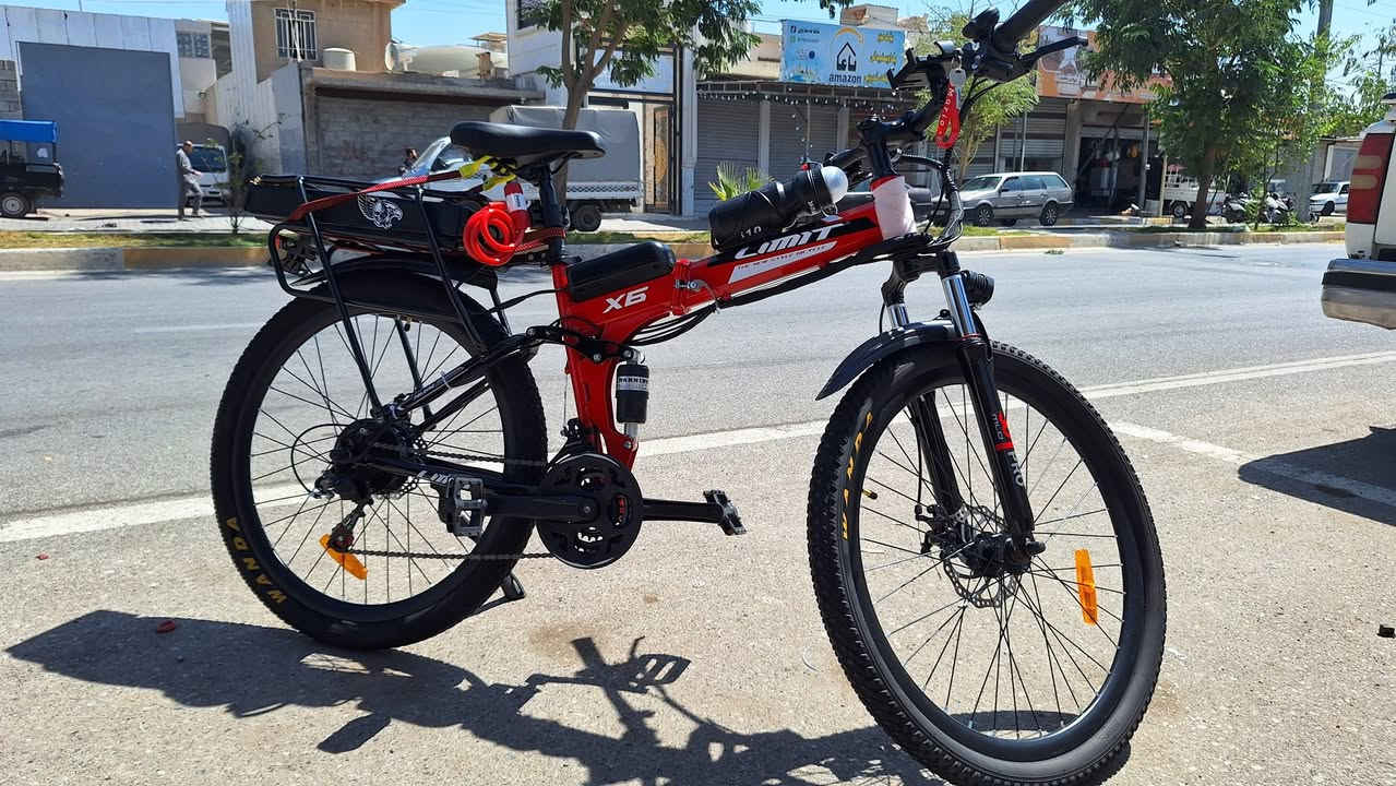 دراجه شحن بطاریه لیثیوم مارکه Limit حجم 26 سرعه 40 دبل خلفی و امامی كلش جديد ملف 350 w  سعر 450 الف عنوان کرکوک رقم موبایل ***********
