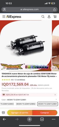 ماطور برشلز • Tenshock GDM 1520B • Falcon 5j