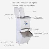 حاويه نفايات وسطل تنظيف حجم 40لترجديد بالباكيت سعر30الف خدمة توصيل 500...