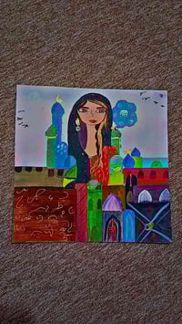 لوحات خشب • رسم يدوي • 30×30