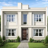 تصميم معماري إنشائي • طراز مودرن • بيت بطابقين