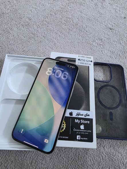 ئایفۆن پانزە پڕۆ ماکس
شتی جوانو نمــونە
٢٥٦ گێگاو دووسیم و زێد ئەی
کارتۆنی بیلادی لەگەڵە 
درعو کەڤەریش وەک هەدیە
ڕێــژەی پاتری ٨٨ی هەقیقی
مۆبایلەکە سەدا ٩٨ خاوێنە
شاشەی وردەیەکی زۆر زۆرکەمی هەیە
نــرخی ٧٨٥ دۆلارو کەمێک مەجال
گۆڕینەوەو گەیاندن هــەیە 
***********  ـــ  ڤایبەرو وەتس ئەپ
*********** ـــ السليمانية
