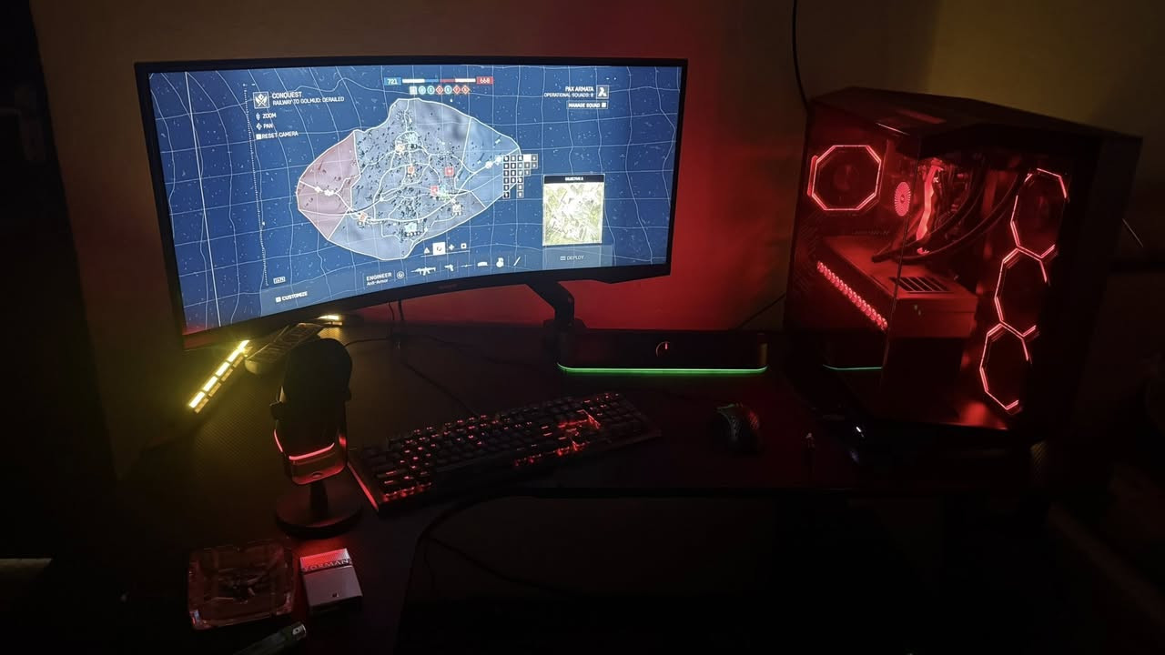 السلام عليكم حاسبه للبيع
المواصفات
Case dy470 darkflash
GPU RX9070xt sapphire nitro plus 16GB
Ryzen 5 7600 try 3.8 GHZ
R.A.M g skillRGB 2*16 GB DDR5 6000Hz
M.B MSI b650 M-B pro
Coller cpu darkflash 360 black
Nvme lexar 1
TB Gen 3
PSU segotep gn850w gold
الكرتين كامله نظافه 100%
الشاشه 
Samsung Odyssey G5 Ultra wide 34 inch
3440×1440
VA
165HZ
1ms
استخدام الشاشه اقل الشهر مع وصل الظمان
سماعه كيبور ماوس
Headset redregon 7.1 surround sound
Keyboard redregon
Mouse glorious model O2 59g White 

UPS tecum Online 2KV


**إذا كنت صاحب هذا الإعلان وتريد حذفه لأي سبب، رجاءا أرسل رسالة إلى الدعم الفني**