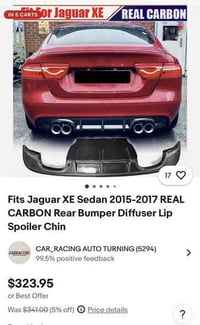 دفيوزر جاكوار • كاربون عقيقي • موديل ٢٠١٥-٢٠١٧