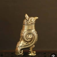 تمثال بومة • نحاس وزنك • فن صيني