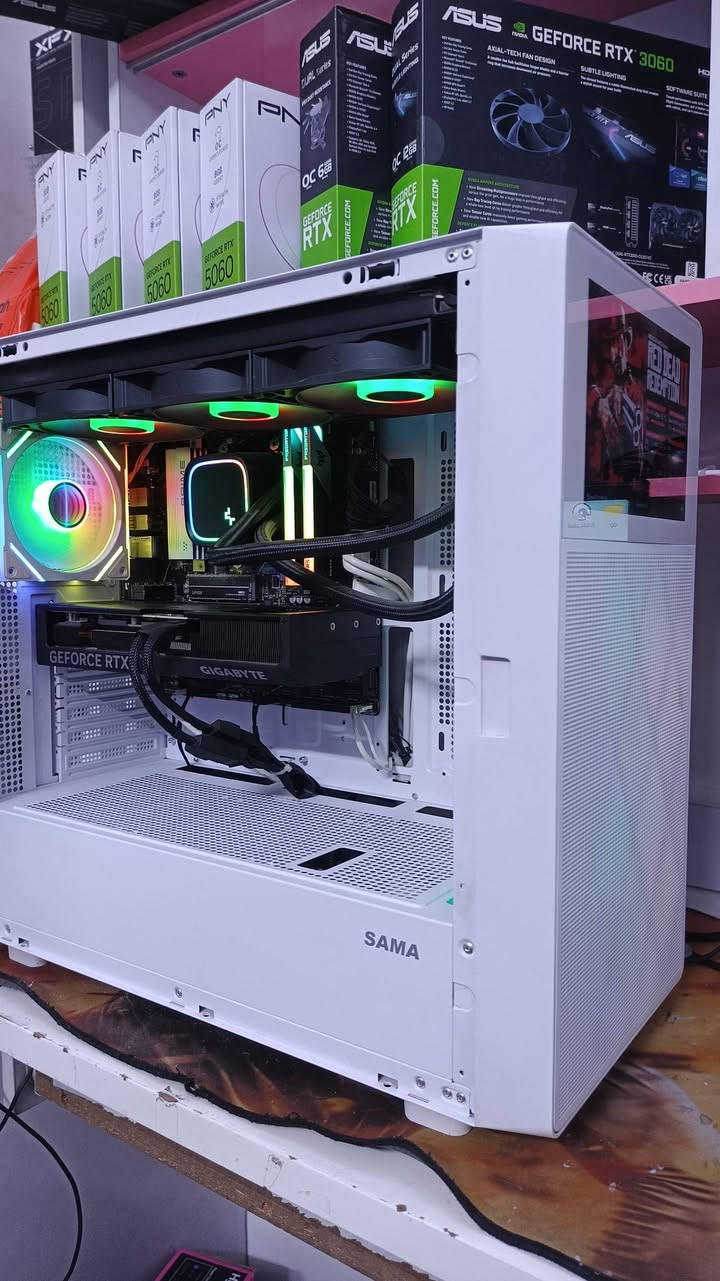 السلام عليكم
تجميعه مستعمل ضمان 10 يوم
RYZEN5 7600
MB B650 ASUS
DEEP COOL 360MM
RAM 32 6000 RGB
RTX 4070 SUPER 3FAN
M.2 SSD 2TB LEXAR
PSU 750 FSP 
CASE SAMA شاشه
السعر 2 مليون 
متوفر توصيل
***********
***********
مكتب m.k للحاسبات
بغداد العطيفية
