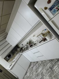 كاونتر MDF • يدوي • رخام ابيض