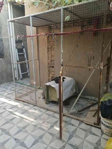 لبيع قفص الطيور جديد مامستخدم طول مترين ولرتفاع مترين مكاني نجف رضويه سعر 100الف***********
