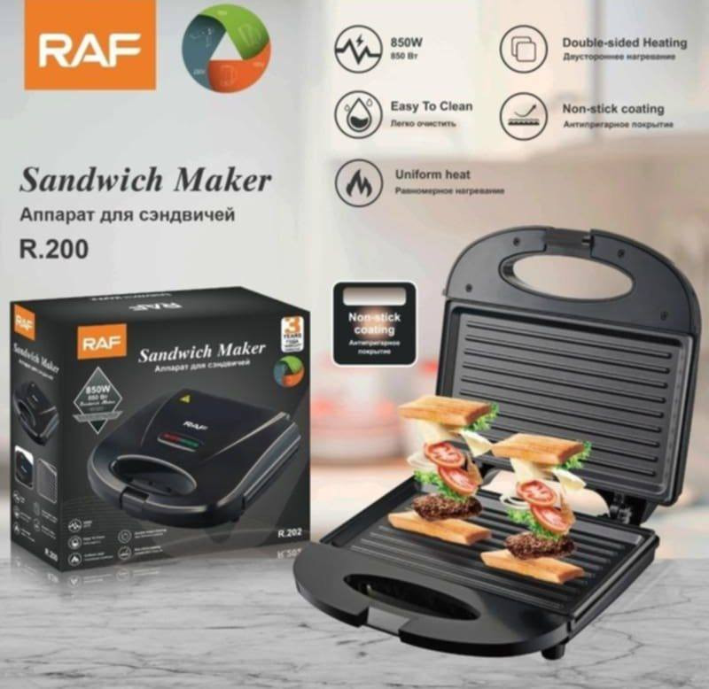 ‏ كابسة صاج كهربائية RAF 
درجة اولى من شركة راف الالمانية🇩🇪
RAF Sandwich Maker
كابسة صاج وساندويش من شركة راف العالمية الحجم الصغير بقوة 850 واط، مما يوفر تسخينًا فعالًا وسريعًا لتحضير الساندويشات في بضع دقائق فقط. تضمن الطاقة العالية تحميصًا متساويًا وشاملًا،

✅ تمتاز بـ:   
-أداء عالي و تسخين سريع
-صفائح مغطاة بطبقة مقاومة للإلتصاق    
-ضوئين إشارة لحالة التشغيل والإطفاء 
-تفتح بزاوية 90 درجة مما يمنح الراحة والسهولة اثناء الاستخدام 
- قفل أمان للحماية اثناء التشغيل
- الطاقة: 850 واط.
- الأبعاد: ارتفاع 27 سم، طول 29 سم، عرض 29 سم.
-سهلة التنظيف والاستخدام
-تسخين من الطرفين الاعلى والاسفل
⚠️لا نتعامل مع المناشئ الرديئة اطلاقاً بل نتعامل مع الماركات العالمية وذات الجودة الممتازة
#الاصلي المنشأ الماني 🇩🇪 💯
السعر ١٩ الف 
🚘يوجد خدمة توصيل لجميع محافظات العراق ٤ الاف🚘


**إذا كنت صاحب هذا الإعلان وتريد حذفه لأي سبب، رجاءا أرسل رسالة إلى الدعم الفني**