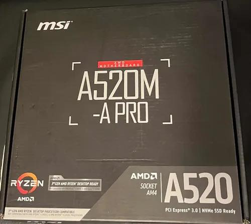 مذربورد MSI A520M-A PRO
• دعم المعالجات: تدعم معالجات Ryzen من الجيل الثالث والجيل الخامس (سلسلة 3000 و 5000).
• الذاكرة (RAM): تحتوي على منفذين DDR4 تدعم سرعات تصل إلى 4600MHz (عبر كسر السرعة OC).
• التخزين: تدعم منفذ Turbo M.2 بسرعة PCIe Gen3 x4 لتشغيل أقراص الـ SSD السريعة.
• التصميم والمتانة: تعتمد تقنية Core Boost لتوصيل طاقة مستقر للمعالج، مع طبقة نحاسية مكثفة (2oz Thickened Copper PCB) لتحسين التبريد وتحمل الضغط.
• المنافذ: توفر منافذ عرض HDMI و DVI-D، مع دعم USB 3.2 Gen 1 لنقل البيانات بسرعة.
• الصوت: مجهزة بتقنية Audio Boost لتقديم جودة صوت أنقى للألعاب والترفيه.
جديد السعر [90الف] 
متوفر توصيل


**إذا كنت صاحب هذا الإعلان وتريد حذفه لأي سبب، رجاءا أرسل رسالة إلى الدعم الفني**