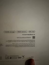 MacBook Air M4 • 16/512 • ضمان سنة