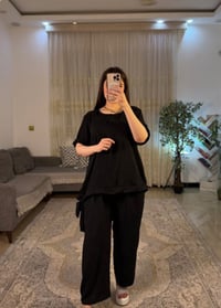 سوت لنن • اسود فاحم • فري سايز ٩٠ك