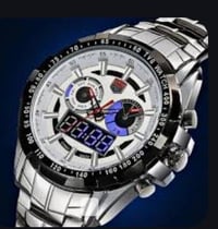 ساعه كوارتز يابانيه مكينه يابانيه تبل تايم اضائه سير فولاذ غير قابل لل...