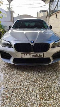 بي ام دبليو موديل F10 13 مكينه 535  N55 لون سلفر مميز دعاميه اماميه خل...