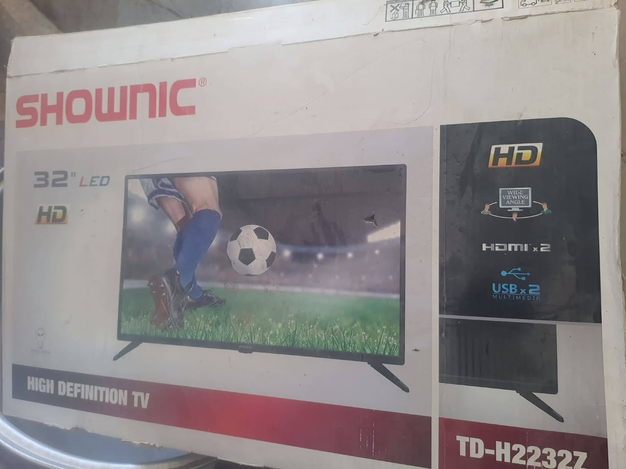 شاشة ماركة SHOWNIC حجم 32
الاصلية والمواصفات عالكارتونة LED
نظيفة جدا بعدهة بنايلونهة
السعر : 75 مجال بسيط
عنوان : بياع 
يتوفر توصيل داخل بغداد فقط
للاتصال : ***********
