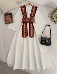 فستان العيد • هوريم دابل تركي • مقاسات ٣٨-٤٨