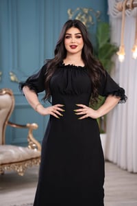 فستان • سواد فاحم • فري سايز