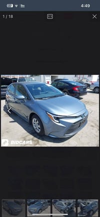 اخوان . كورلا هايبرد ياباني LE وارد امريكي حادثها موضح كدامك موديل 202...