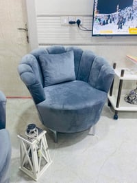 كنب جوكر • مقعدين • قماش فضي