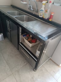 متاح سنك سنلي ستيل حوضين المنيوم رصاصي  بغداد الشعب  07709669480