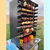 مشواية غازية • شواء عمودي • صينية تجميع