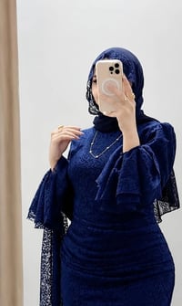 فستان دانتيل • نيلي • توصيل