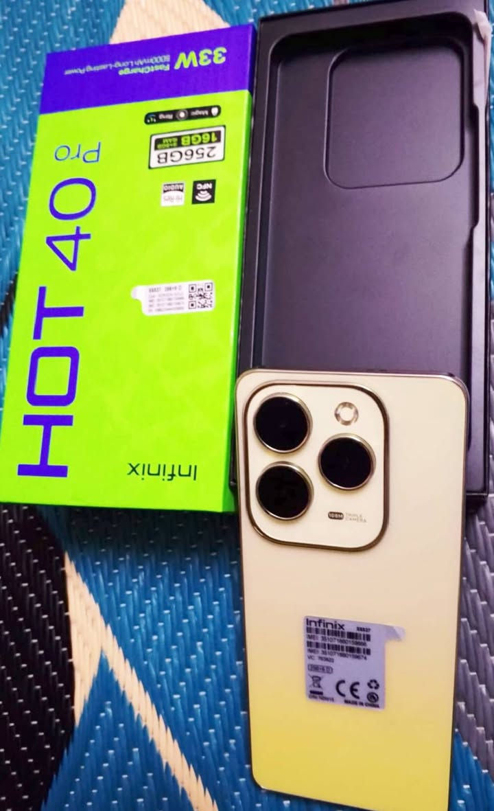 سلام عليكم،للبيع جهـاز Hot 40pro(هوت40 برو)ذاكرة256) جهاز استعمال قليل فتح كارتونه استخدامي الشخصي  نضيف100% ،يحتوي على جميع ملحقاته( كارتونه +شاحن+سماعة)" السعر 180 للتواصل خاص+العنوان بغداد مدينة الصدر قرب سوق الكيارة


**إذا كنت صاحب هذا الإعلان وتريد حذفه لأي سبب، رجاءا أرسل رسالة إلى الدعم الفني**