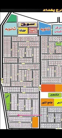 موجود قطعتين كل قطعةارض مساحة ١٠٠ متر طابو صرف حي الصديق خلف شارع ٣٠  ...
