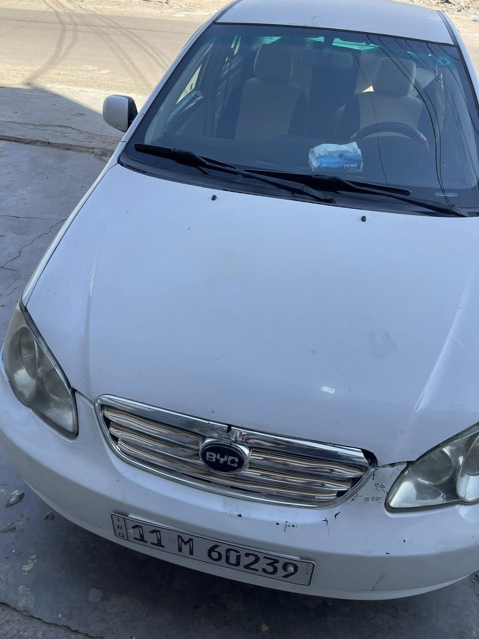 السلام عليكم بي واي دي f3 2012 لبيع كير مكينه خير من السنويه 2027 بيها جاملغ مبدل عكس السايق مكان بغداد السعر 56 هذا رقمي ***********
