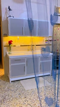 كوانتر مطبخ • طباخ ٤ عيون • طقم ٨ مقاعد