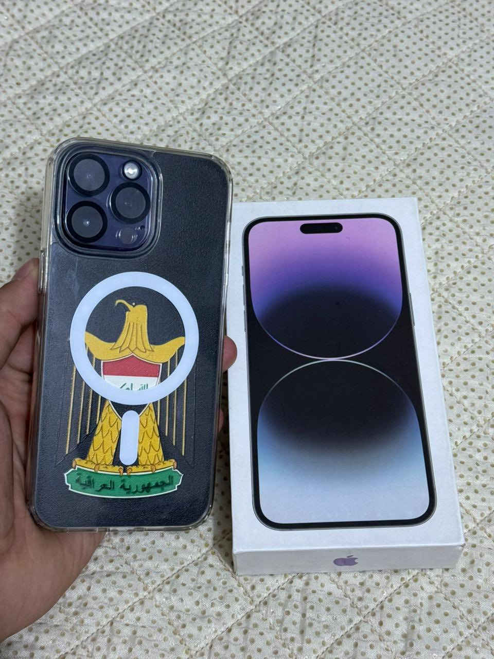 سلام عليكم آيفون 14 برو ماكس ذاكره 512 ماستر بطاريه 84 مكفول من العطل شراي *********** مكان بغداد الحسينيه
