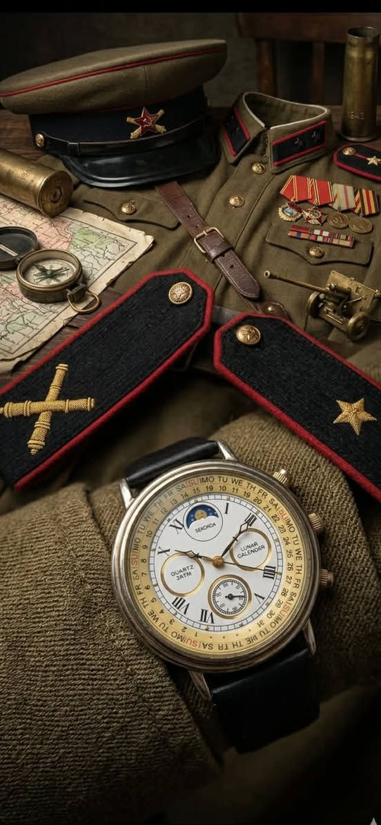 تحية طيبة
#Sekonda
#سيكوندا
 وهي  واحدة من الساعات التي تجسد الطراز النيو كلاسك الذي أنتشر في أواخر الثمانينات وهي تحمل تفاصيل فنية مثيرة للاهتمام وهي ماركة بريطانية الأصل لكنها تأريخيآ كانت مرتبطة بشكل وثيق بصناعة الساعات السوفيتية (الروسية) حيث كانت تصدر ساعات مصانع (بولجوت)
وراكيتا إلى الغرب تحت أسم سيكوندا بعد انهيار الاتحاد السوفيتي انتقلت الماركة لاستخدام حركات يابانية في أغلب موديلاتها .
وتكون الماكنة من صنع (Miyota)
مايوتا وهو ماجعلته هذه الساعات تحافظ على دقتها واعتماديتها لفترات طويلة ويرجح صنع هذا الموديل في فترة 
1990 . التصميم الذي يجمع بين اللونين الذهبي والفضي (Two-tone)
مع العقارب النحيفة والأرقام الرومانية وكانت السمة الطاغية في تلك الحقبة .
وتتميز هذه الساعة بتقويم فلكي 
(Astronomic Calendar)
وتتضمن مؤشر طور القمر (
Moon Phase) 
الموجود في أسفل أعلى الساعة وهو يعرض دورة القمر الحقيقية على مدار الشهر . وتقويم قمري
(Lunar Calendar)
مع مؤشر ثواني
منفصل يعمل كعداد للثواني مستقل عن العقارب الرئيسية
الساعة وطوقين متحركين داخل الساعة لعرض التاريخ اليومي والشهري . نظافة ممتازة جدا .
شحن وتوصيل متوفر لكل مكان 
التواصل خاص لطفآ .


**إذا كنت صاحب هذا الإعلان وتريد حذفه لأي سبب، رجاءا أرسل رسالة إلى الدعم الفني**