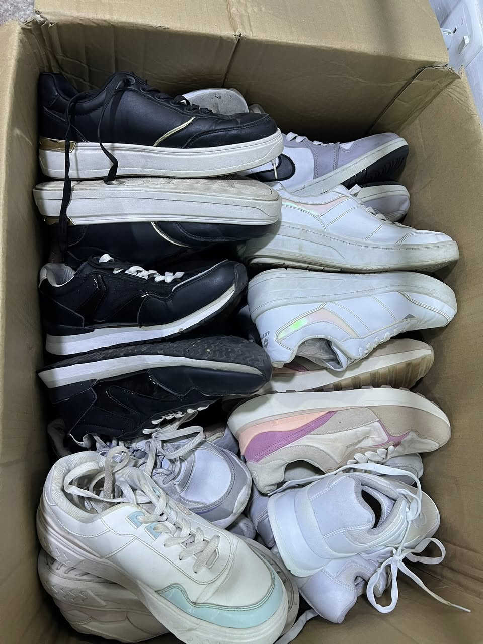 كراتين عدد ٢ 
كل كارتونة بيها ٣٠ قطعة 
قياسات من ٣٥ ل٣٩ 
ب١٠٠ مع التوصيل 
عنوان اربيل الي يعجبة خل يجي ياخذهن ومرزوق بيهن يارب
***********
