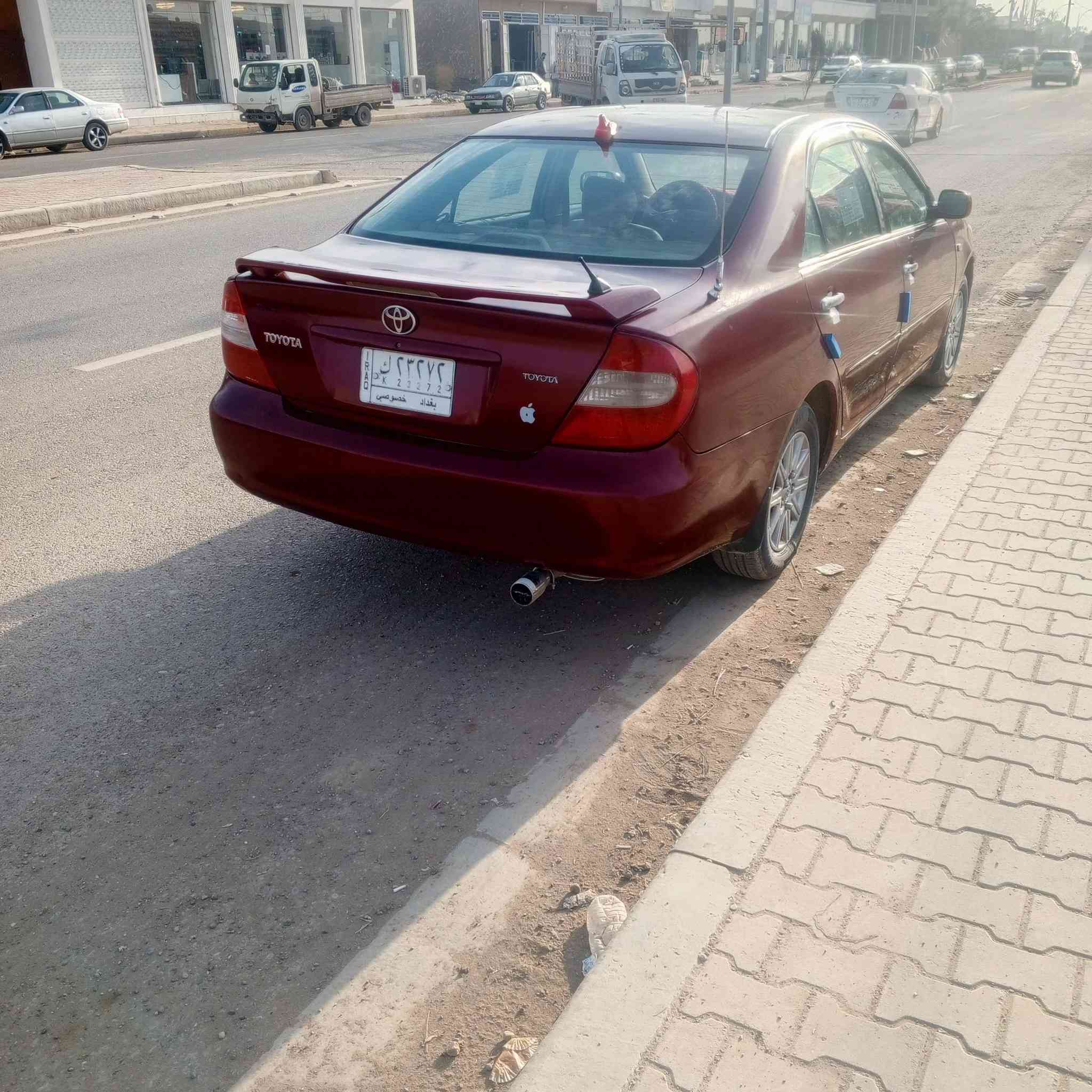 كامري خليجي 2003 رقم بغداد تحويل مباشر بيه صبغ احزام جماليه اسعر 85 وبيه مجال  *********** صلاح الدين الضلوعيه
