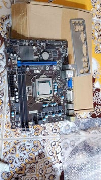 مذربورد من شركه msi يشغل جيل الثاني والثالث ب 30 ويه المعالج شغال ومفح...
