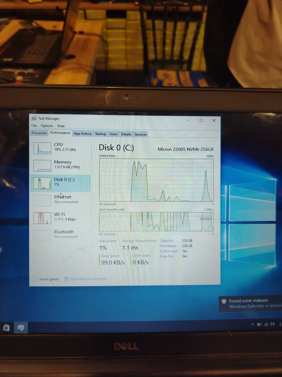 نوعه dell ذاكره 8 كيكه كرت شاشه 4 حجم الشاشه 15.6اسم الجهاز
DESKTOP-CFAE115

المعالج

معالج Intel® Core™ i7-8565U بسرعة 1.80 جيجاهرتز أو 1.99 جيجاهرتز

ذاكرة الوصول العشوائي المثبتة

8.00 جيجابايت (7.88 جيجابايت قابلة للاستخدام)

معرف الجهاز

459884EB-0090-4865-9870-097544137551

معرف المنتج

00831-10000-0000-AASES

نوع النظام

نظام تشغيل 64 بت، معالج قائم على x64
 رقم تواصل ***********
