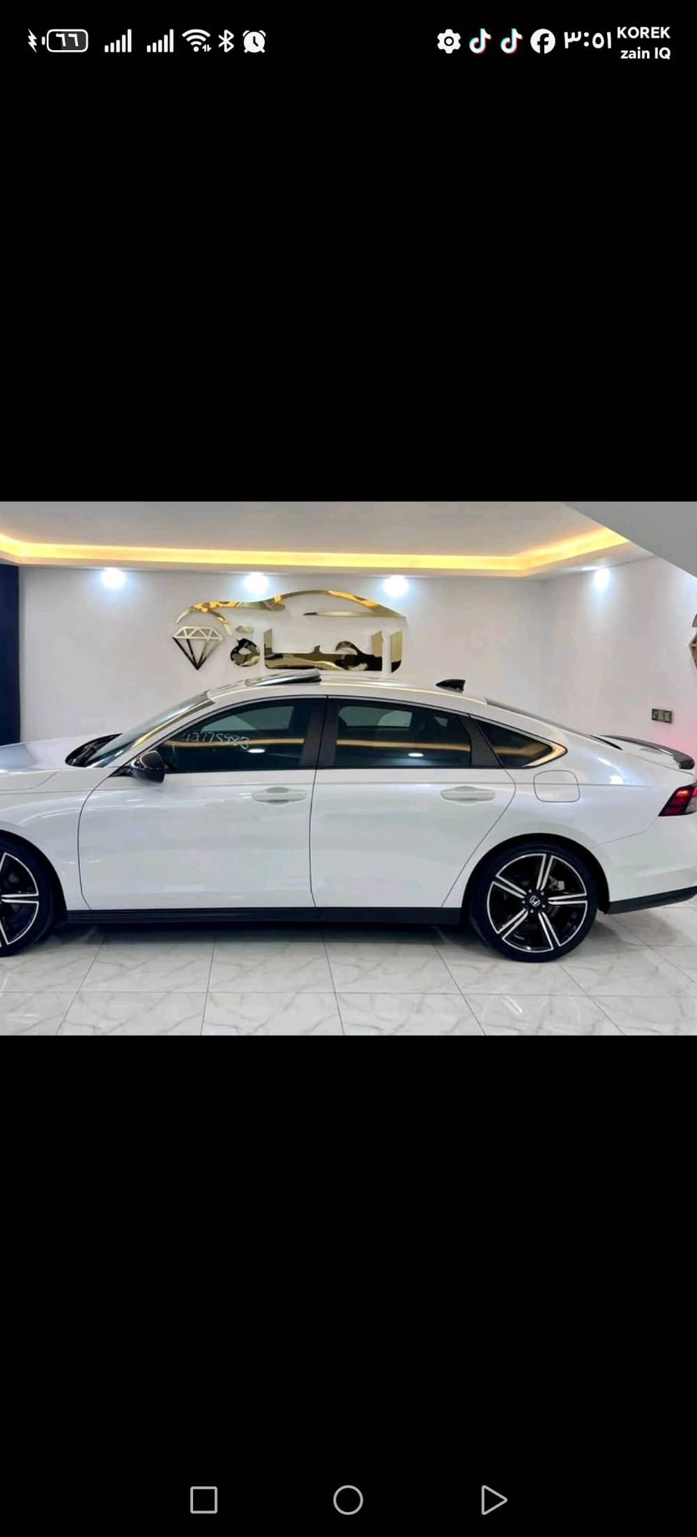 اكورد ٢٠٢٤ بدون ايرباك شرط السياره فووول  بنيد سطحي جاملغ خلفي كلير يعني صبغ جماليه أثر شخط السعر ٢٠٧ وماكو هيج سعر 