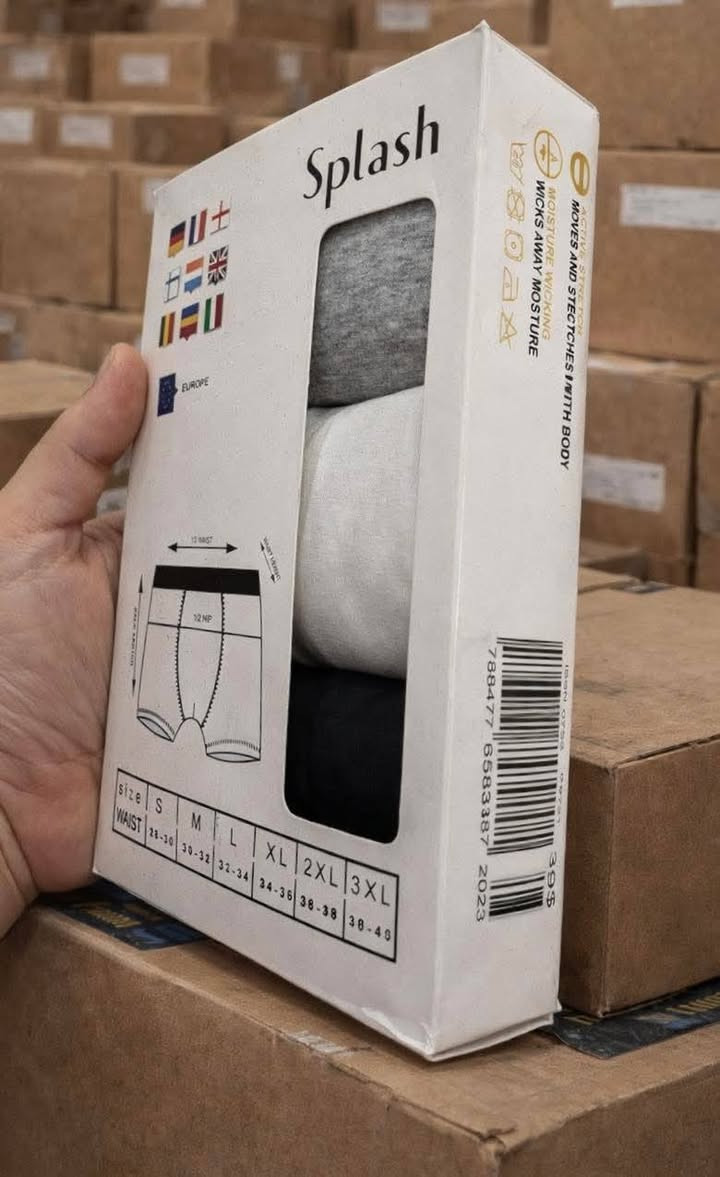 رجع توفر فقط اصلي مو العادي
ملابس داخلي رجالي ماركة سبلاش العالمية
ماركة اسبانية وعدهم موقع رسمي على الانترنت تكدر تبحث وتشوف الاسعار
الباكيت 3 قطع 
القياسات المتوفرة من وزن 50 الى 120 كيلو
95٪ قطن
سعر الباكيت بالوكالة 39 دولار ، سعر الباكيت عندي 15 الف ويا التوصيل


**إذا كنت صاحب هذا الإعلان وتريد حذفه لأي سبب، رجاءا أرسل رسالة إلى الدعم الفني**
