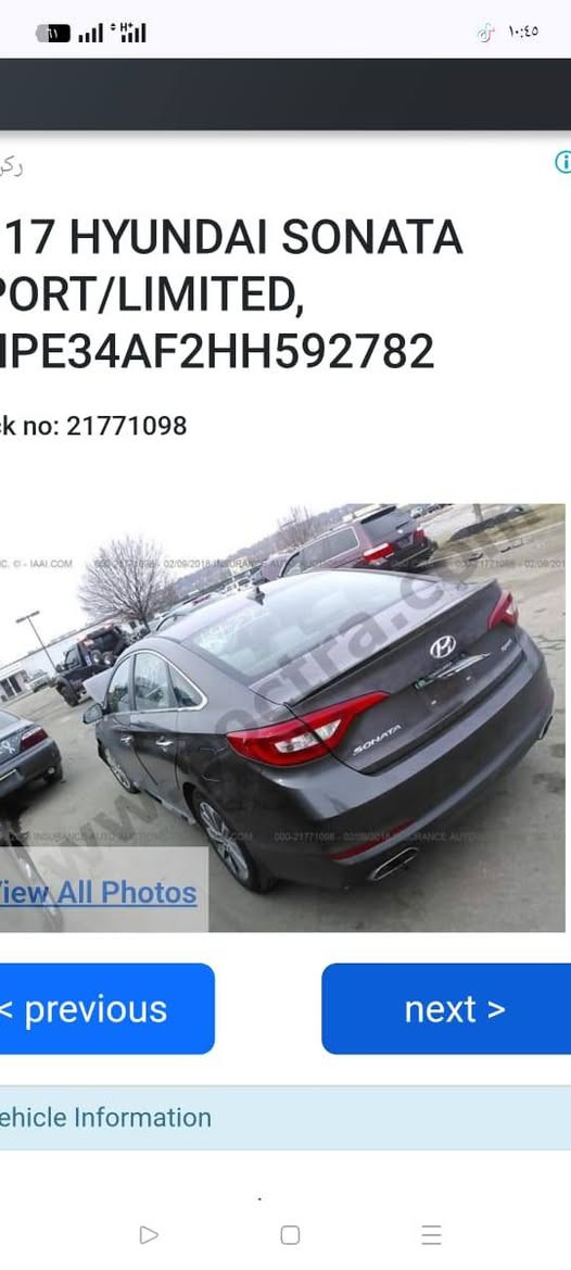 السلام عليكم لبيع سوناتا 2017رقم بغداد الدولي بسمي تحويل مباشر مكينه 2400 جيتي الاي. حادثه بنيد مصلح نفسه وبيه صبغ قليل بجاملغ المامي + الخلفي سياره جاهزه مابيه اي نقص مكاني بغداد المدائن. سعر 123 $$
***********
