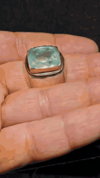 بسم الله الرحمن الرحيم تبارك الرحمن تحفه صاغها الرحمان خاتم زمرد كولمب...