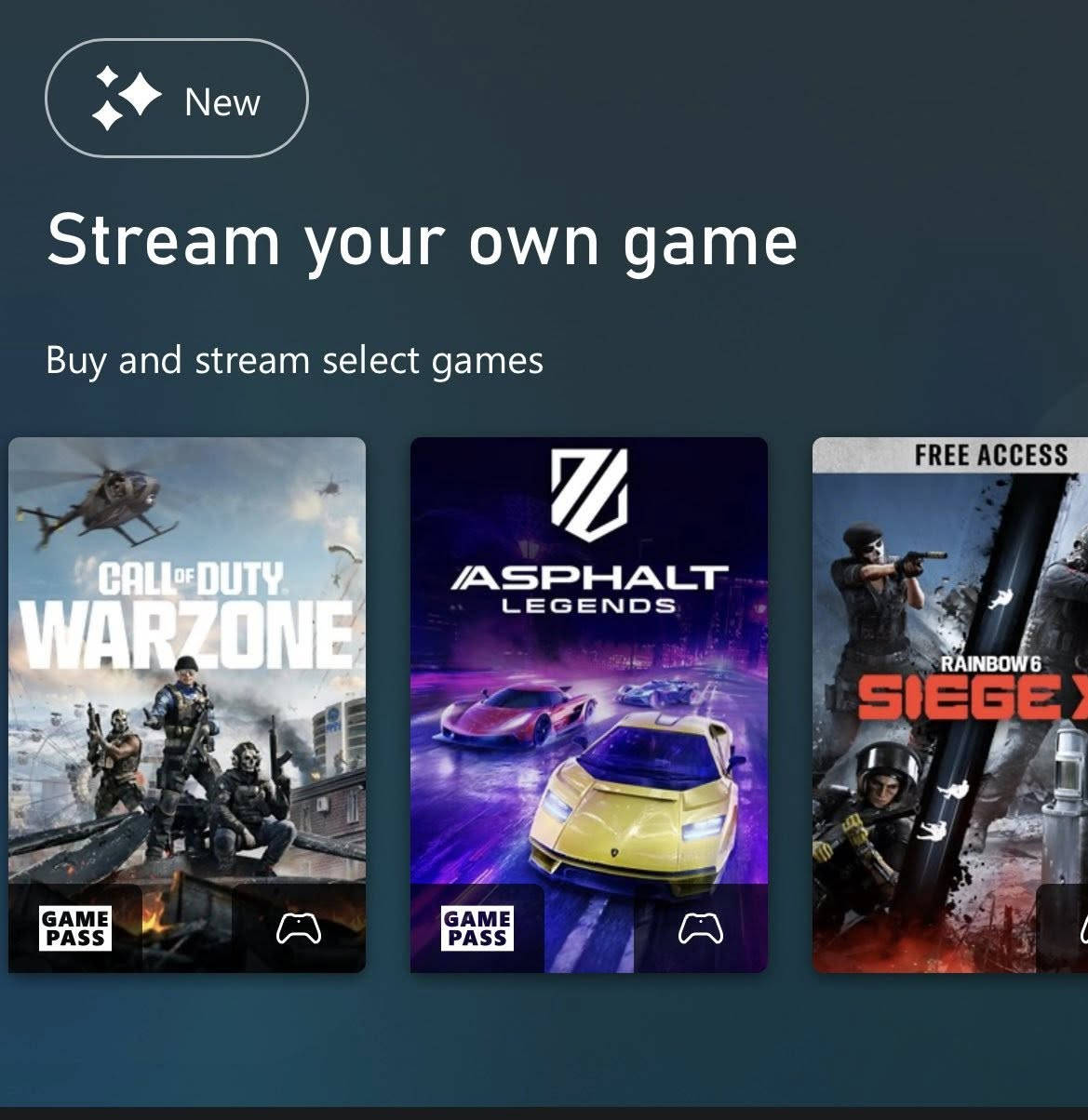 سلام عليكم يوجد اشتراك كيم باس (كلاود كيم)
يعني تلعب العاب البلي والعاب الاكس بوكس على تلفونك 

سعر الاشتراك فقط 9 الاف دينار فقط

اكثر من 200 لعبة 

ومن ضمنها واهمها الالعاب المرفقة وشكرا 🌹

للاشتراك واتساب ***********
