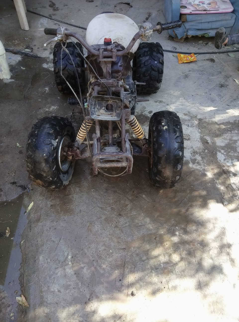 السلام عليكم دراجة رباعية للبيع الدراجة نظيفة وشغالة السعر 160 للاتصال على *********** بغداد الزعفرانية
