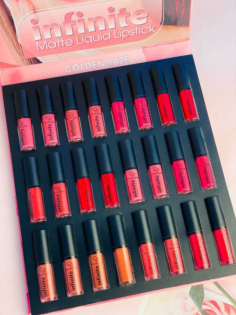 ✨ سيت حمر كولدن روز Infinite Matte Liquid Lipstick ✨💄
دللي إطلالتج بأجمل درجات الحمر من كولدن روز 💋💕
سيت متكامل يحتوي على 24 قطعة بدرجات متنوعة تناسب كل الأذواق والمناسبات 😍

🎨 الألوان تشمل:
🌸 نيود فاتح
🌷 وردي ناعم
💗 بينك كلاسيكي
💕 روزي أنيق
🍑 خوخي دافئ
🌺 فوشي حيوي
❤️ أحمر كلاسيكي
🔥 أحمر جريء
🍒 أحمر كرزي
🌹 درجات موف وردي مميزة

✅ ملمس مطفي مخملي
✅ ثبات عالي لساعات طويلة
✅ ألوان غنية ومميزة
✅ مناسب للاستخدام اليومي والمناسبات 

سعر السيت 20 الف

#اكسبلور


**إذا كنت صاحب هذا الإعلان وتريد حذفه لأي سبب، رجاءا أرسل رسالة إلى الدعم الفني**