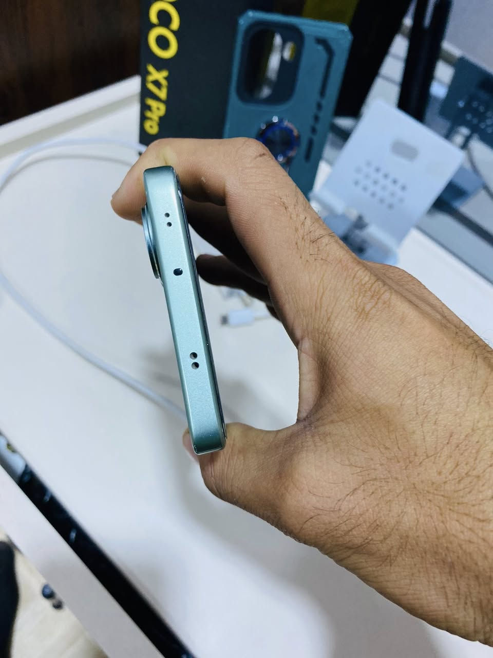 بوكو اكس سبعة برو PUCO X7 pro
جهاز لون تيتانيوم نظافة فول كارتونة كفر مدرع وشاحنة 90 واط اغراضة كاملة ذاكرة 512 ببجي 120 فريم الجهاز مشتري جديد قبل فترة بـ 530 الف وهسه اريد ابيعة لان متعود على الايفون سعرة 400 الف قفل  شراي اتصل او خاص ***********
