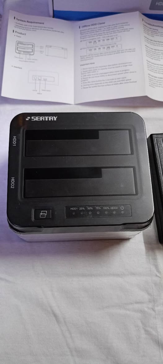 قارئ هاردات قاعدة شحن للقرص الصلب، قاعدة شحن USB 3.0 ساتا HDD لـ 2.5 و3.5 انش ساتا HDD/SSD، فتحة مزدوجة، تدعم استنساخ بدون اتصال وUASP، موضح بالصور السعر35 الف  للطلب او الاستفسار التواصل عبر مكان حي عامل بغداد واتساب
***********
