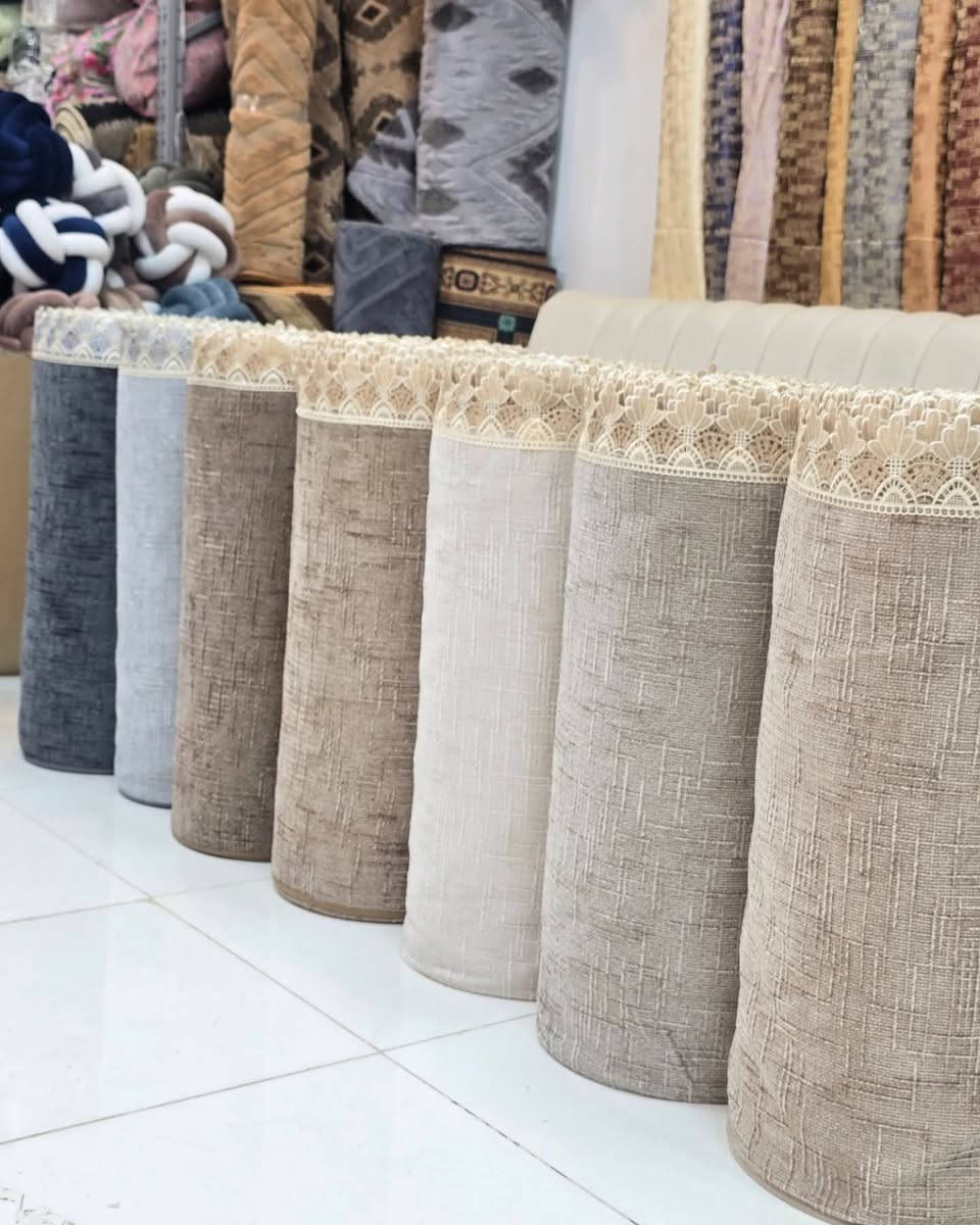 تشكيله مفارش تخم امتار حسب طلب
القماش اصلي درجه اولى
الضهر محبب سيلكون مانع تزحلق 
العرض 85 سم
ماعليكم بس تراسلونه وتدللون
التوصيل كافه محافظات 5 الف
عروض وتخفيضات على القياسات كبيره


**إذا كنت صاحب هذا الإعلان وتريد حذفه لأي سبب، رجاءا أرسل رسالة إلى الدعم الفني**