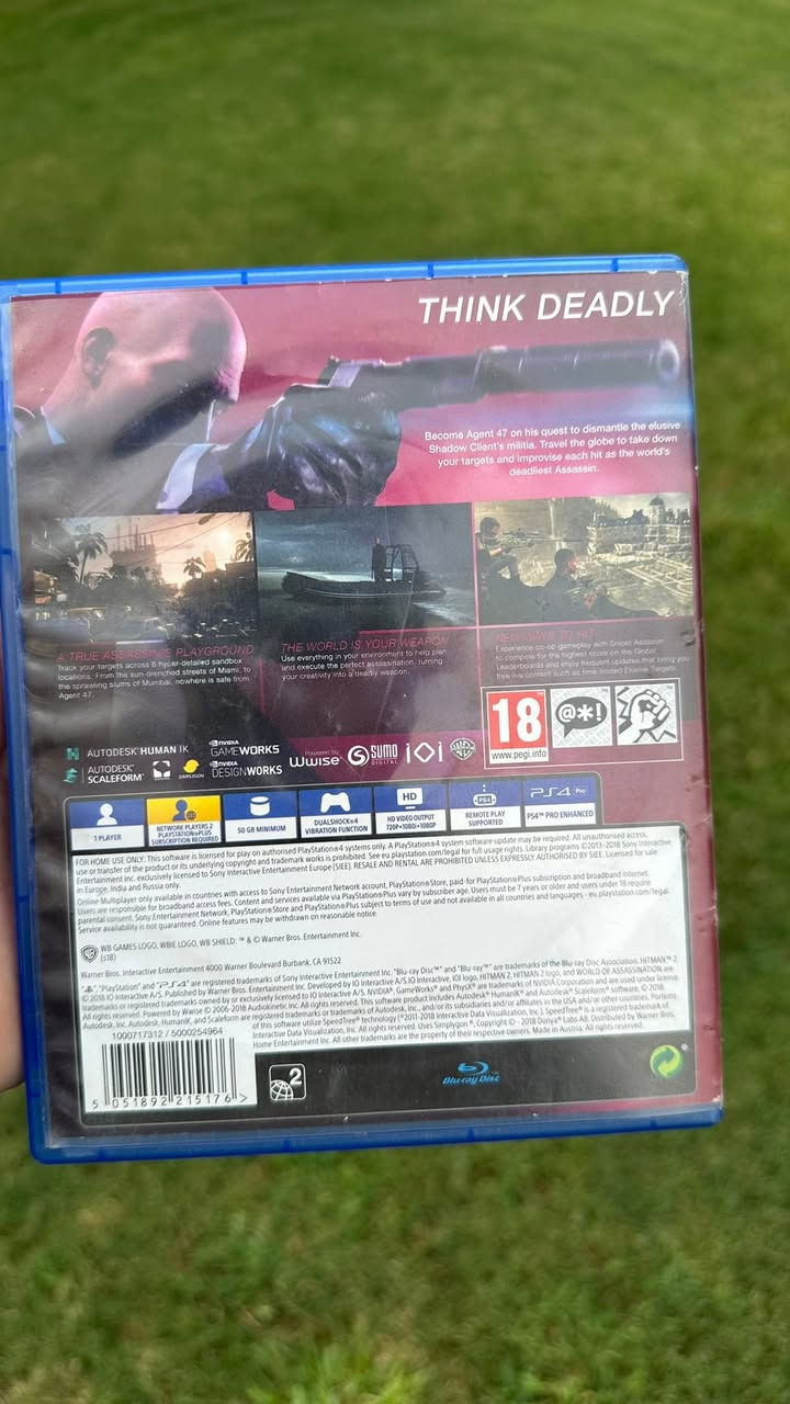 السلام عليكم
HITMAN 2
(15) الف متوفر توصيل 
اي استفسار تفظل خاص


**إذا كنت صاحب هذا الإعلان وتريد حذفه لأي سبب، رجاءا أرسل رسالة إلى الدعم الفني**