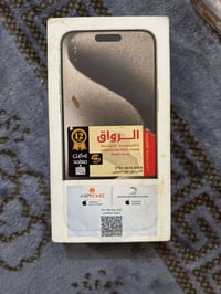 ايفون15بروماكس شرق اوسط كامل ملحقات كارتونه وكيبل بطاريه87 دورات512  ت...
