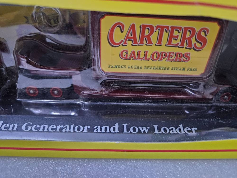 مصغر شاحنة شركة أطلس Atlas Editions "Carters Foden Generator & Low Loader" مصبوبة ومحفوظة في علبتها.
تتميز اللعبة بتفاصيل دقيقة وتأتي بمقياس 1:76.
تشمل المجموعة مقطورة منخفضة محملة بمولد، وتحمل شعار Gallopers
السعر ٢٥


**إذا كنت صاحب هذا الإعلان وتريد حذفه لأي سبب، رجاءا أرسل رسالة إلى الدعم الفني**